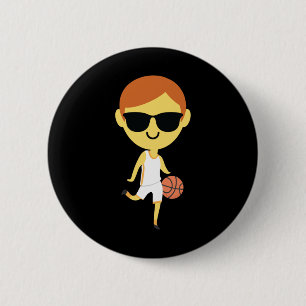 Badge Rond 5 Cm Basketball Boy Emoji 1