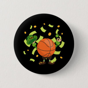 Badge Rond 5 Cm Basketball Chanceux Bonne Fête Patrick
