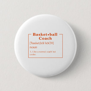 Badge Rond 5 Cm Basketball Coach Définition Basketball Shirt Baske