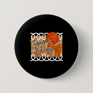 Badge Rond 5 Cm Basketball Coquette Arc Jour de Match Femmes Fille