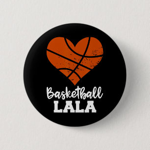 Badge Rond 5 Cm Basketball Lala Amusants Basketball Heart Grandma 