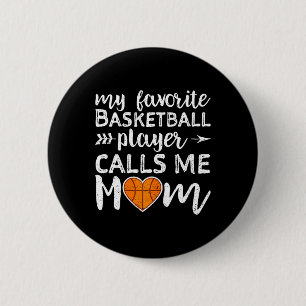 Badge Rond 5 Cm Basketball Maman Mes appels favoris du joueur de b