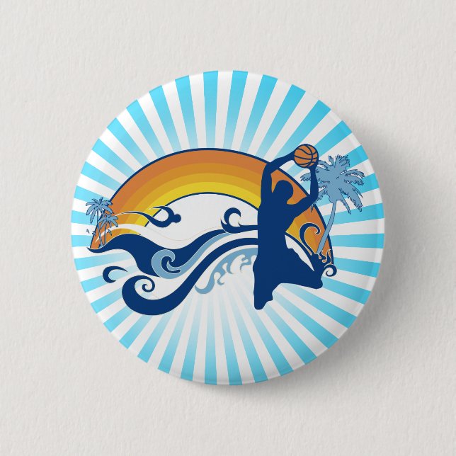 Badge Rond 5 Cm basketball. summersetz. (Devant)