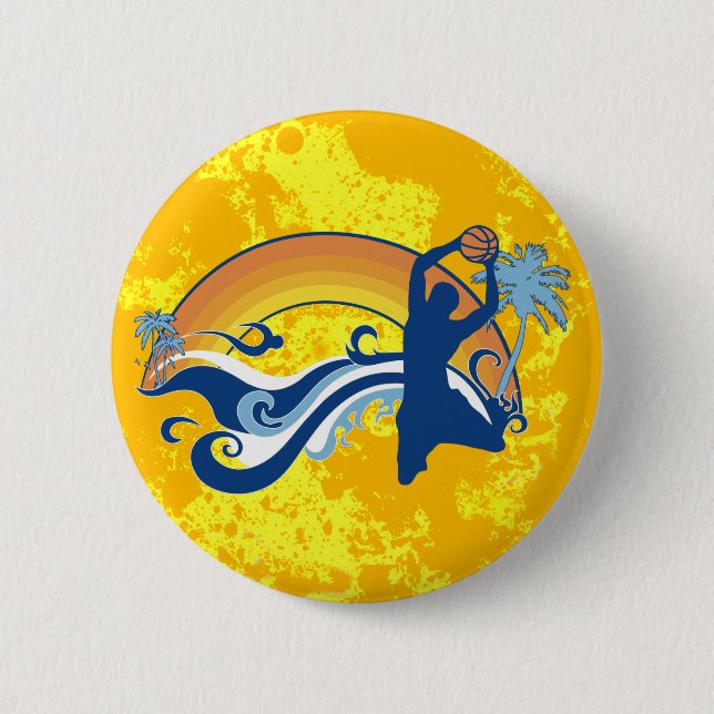 Badge Rond 5 Cm basketball. summersetz. (Devant)