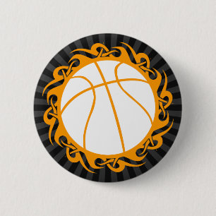Badge Rond 5 Cm basketball. tribal.