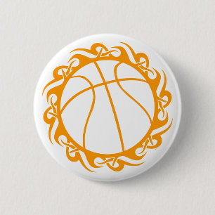 Badge Rond 5 Cm basketball. tribal.