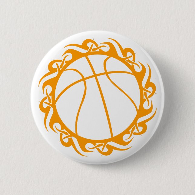 Badge Rond 5 Cm basketball. tribal. (Devant)