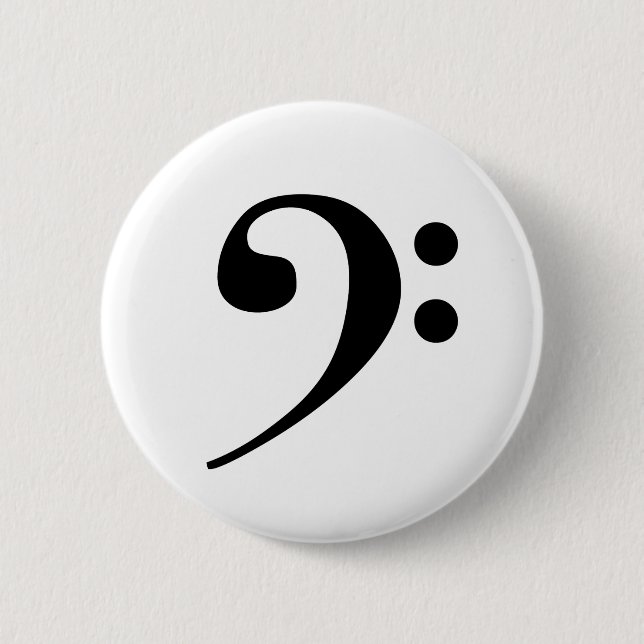 Badge Rond 5 Cm Bass clef (Devant)