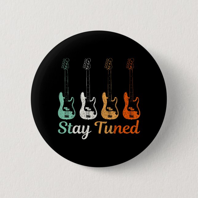 Badge Rond 5 Cm Basse Bassistance Basse Guitare Musicien Funny (Devant)
