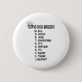 Badge Rond 5 Cm basset de rang de chien