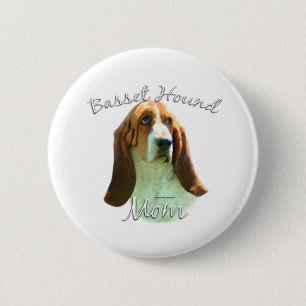 Badge Rond 5 Cm Basset Hound Maman 2