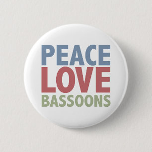 Badge Rond 5 Cm Bassons d'amour de paix