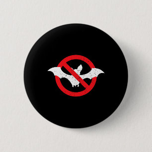 Badge Rond 5 Cm Bat Ban Halloween Vampire Éffrayant