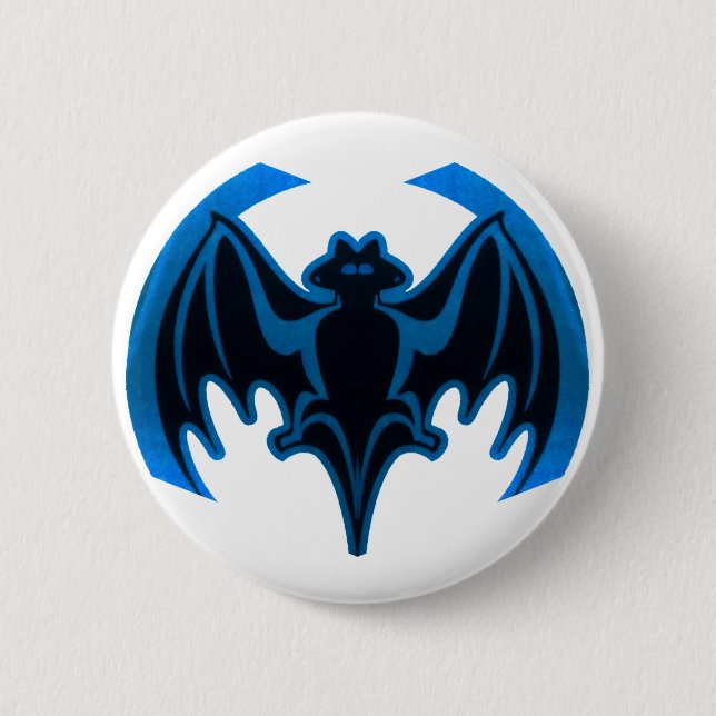 Badge Rond 5 Cm Bat Bleu Le MUSÉE Zazzle Cadeaux (Devant)