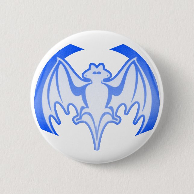 Badge Rond 5 Cm Bat Blue Inv Le MUSÉE Zazzle Cadeaux (Devant)