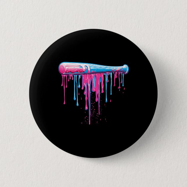 Badge Rond 5 Cm Bat De Baseball Avec Épersion Drivers Pour Hommes  (Devant)