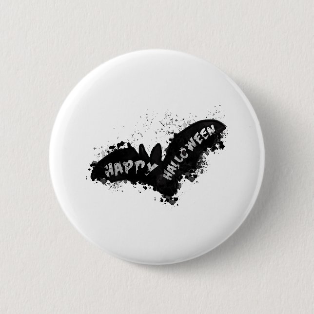 Badge Rond 5 Cm Bat d'Halloween (Devant)