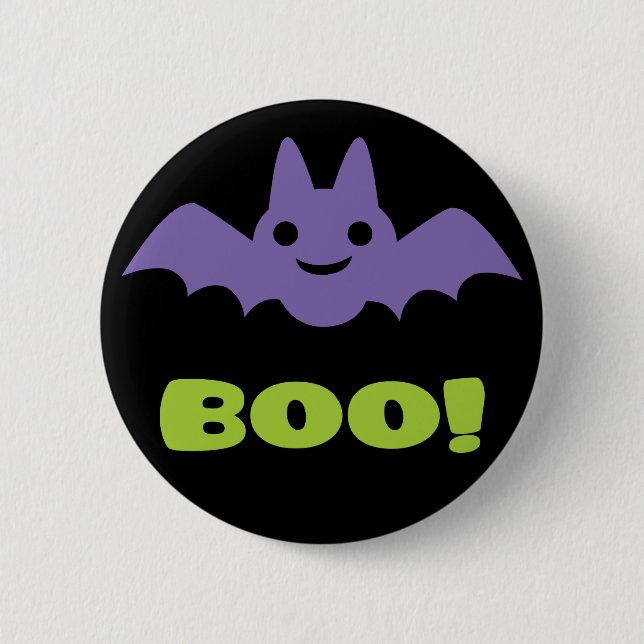 Badge Rond 5 Cm Bat d'Halloween (Devant)