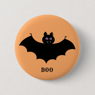 Badge Rond 5 Cm Bat d'Halloween Éffrayant