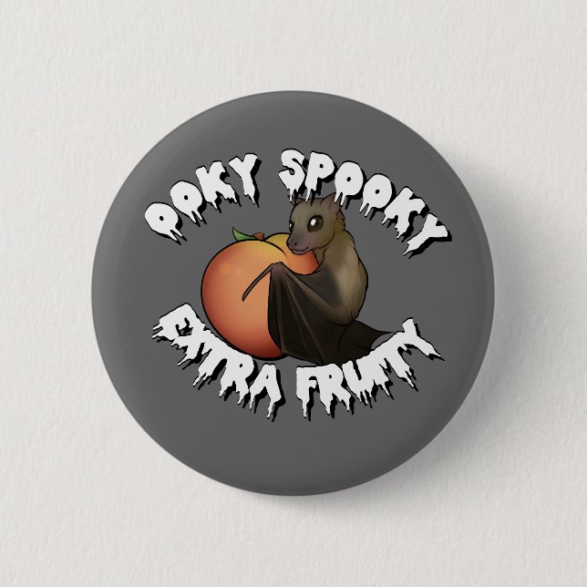 Badge Rond 5 Cm Bat Éffrayant Ooky (Devant)