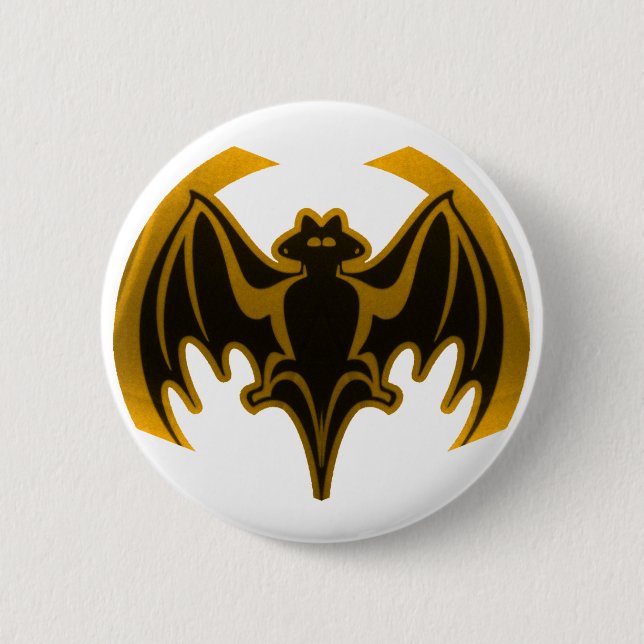Badge Rond 5 Cm Bat Gold Le MUSÉE Zazzle Cadeaux (Devant)