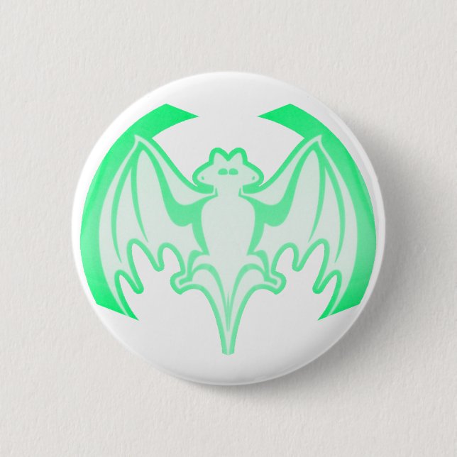 Badge Rond 5 Cm Bat Green Inv Le MUSÉE Zazzle Cadeaux (Devant)