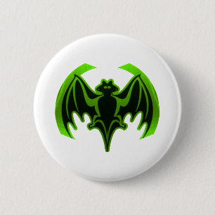 Badge Rond 5 Cm Bat Green MUSEUM Zazzle Cadeaux