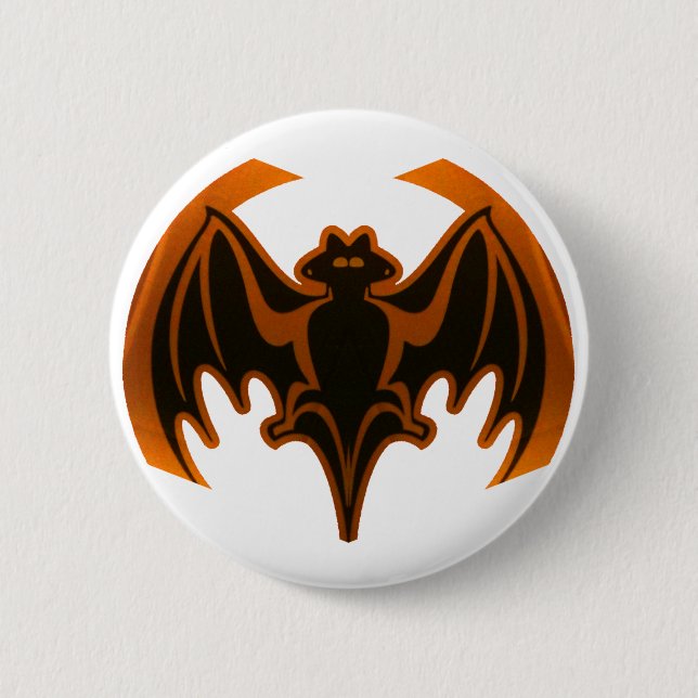 Badge Rond 5 Cm Bat Orange Le MUSÉE Zazzle Cadfts (Devant)