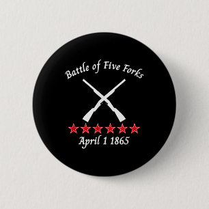 Badge Rond 5 Cm Bataille De Cinq Fourches Virginie 1865 Bataille C