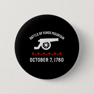 Badge Rond 5 Cm Bataille De Kings Mountain Révolution révolutionna