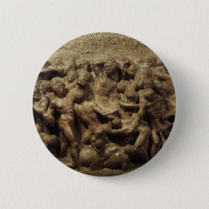 Badge Rond 5 Cm Bataille des Lapithes et des Centaures par Michel-