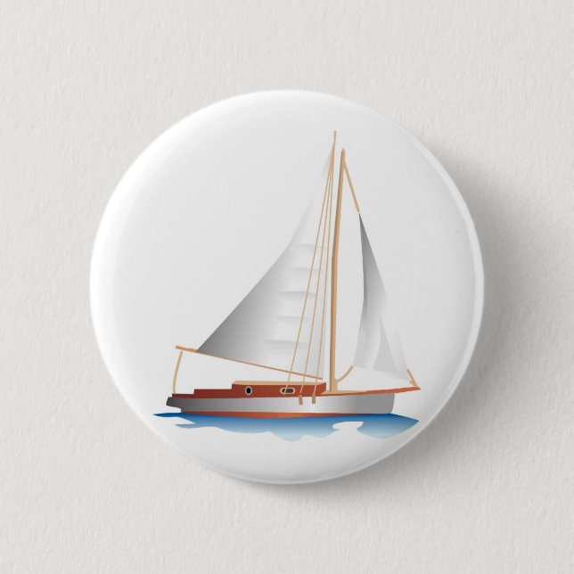 Badge Rond 5 Cm Bateau à voile Gradient Style (Devant)