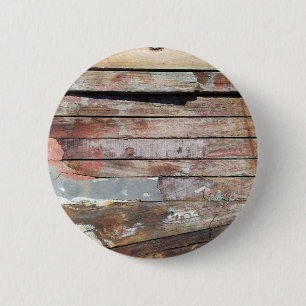 Badge Rond 5 Cm Bateau à voile rustique en bois vieilli Planches N