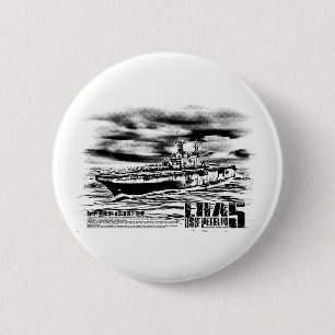 Badge Rond 5 Cm Bateau d'assaut amphibie Peleliu Button