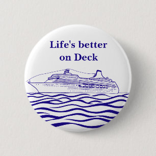 Badge Rond 5 Cm Bateau de bateau de croisière voilier