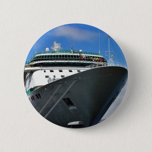 Badge Rond 5 Cm Bateau de croisière (Devant)