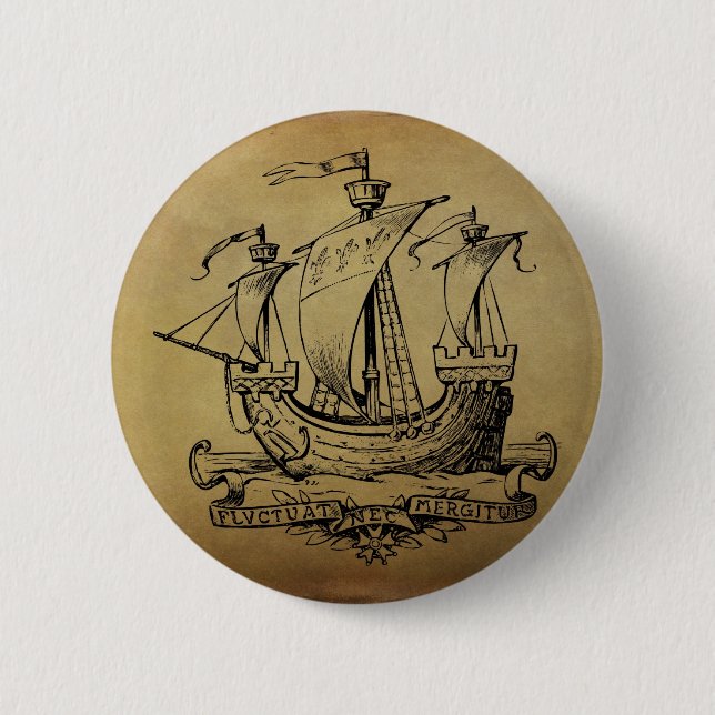 Badge Rond 5 Cm Bateau de navigation antique (Devant)