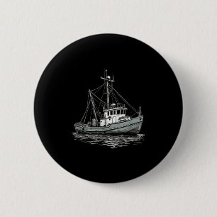 Badge Rond 5 Cm Bateau de pêche vintage - Maritime et nautique 