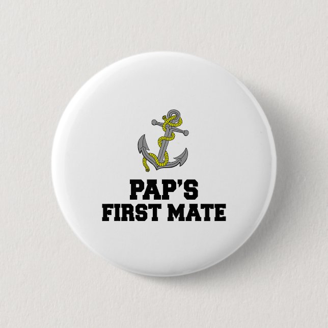 Badge Rond 5 Cm Bateau du petit-fils de Pap's First Mate de Kids  (Devant)