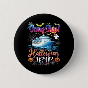 Badge Rond 5 Cm Bateau Effrayant C'est Un Voyage Halloween 2025 Cr