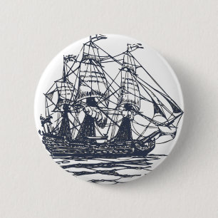 Badge Rond 5 Cm Bateau nautique