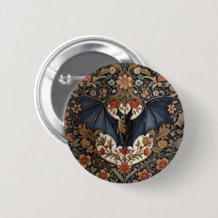 Badge Rond 5 Cm Bateau volant - Moderne William Morris Floral