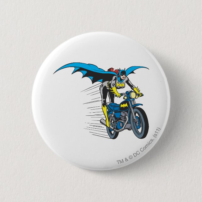 Badge Rond 5 Cm Batgirl sur batterie (Devant)