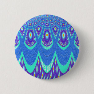 Badge Rond 5 Cm Batik bleu