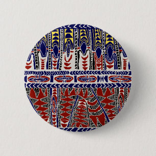 Badge Rond 5 Cm Batik des mers du Sud samoan