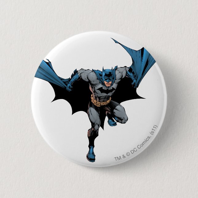 Badge Rond 5 Cm Batman Cape comme des ailes (Devant)