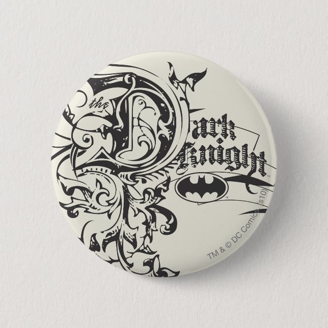 Badge Rond 5 Cm Batman Dark Knight | Logo d'organisation (Devant)