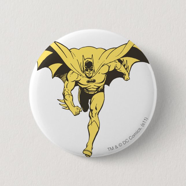 Badge Rond 5 Cm Batman Dash jaune (Devant)