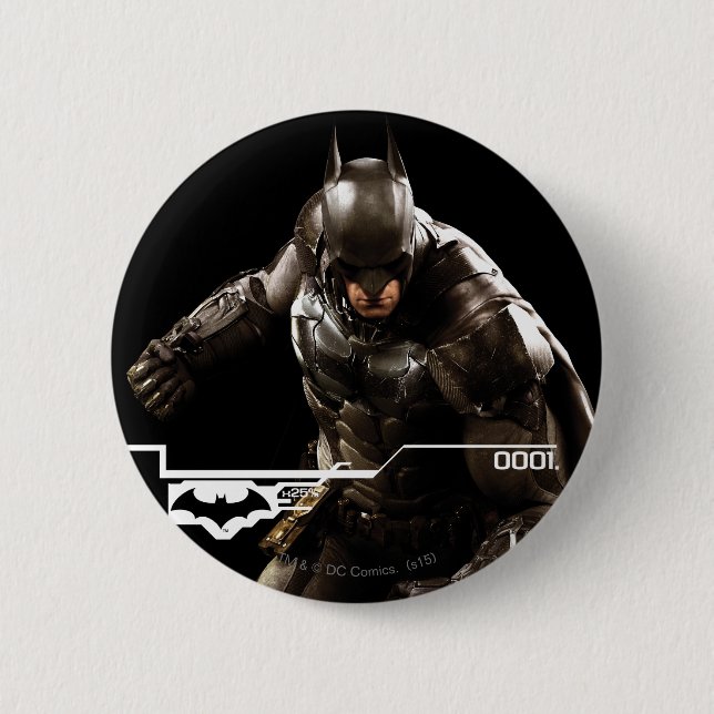Badge Rond 5 Cm Batman Debout Avec Cape (Devant)