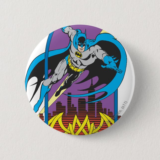 Badge Rond 5 Cm Batman Flies Thru the Night (Devant)